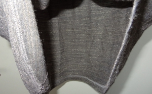 KT H&M Pullover Damenpullover Gr. M grau mit Lurex 100% Polyester kaum getragen Damen Kleidung Bild 5