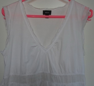 KT MEXX Gr. M Tunika weiß 100% Baumwolle ärmellos kaum getragen einwandfrei Bluse Damen Kleidung Bild 3
