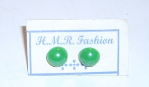 ST Ohrringe H.M.R.Fashion Ohrstecker Kunststoffperle 6mm nie getragen einwandfrei Schmuck Ohrschmuck Bild 1