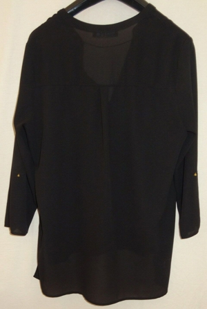 KT Atmospere Bluse GR. 42 Tunika schwarz durchsichtig 100Polyester kaum getragen Damen Kleidung Bild 4