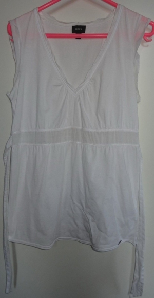 KT MEXX Gr. M Tunika weiß 100% Baumwolle ärmellos kaum getragen einwandfrei Bluse Damen Kleidung Bild 1