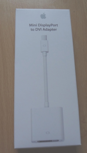 Apple Mini DisplayPort auf DVI Adapter Weiß neu und unbenutzt Bild 1