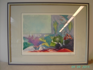 Gemälde - Lithographie von Gire Muriel - Farbenexperimente Bild 2