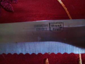 2 hochwertige Messer mit Wellenschliff, durchgängige Klinge bis Griffende, sehr stabile schwere Bild 3
