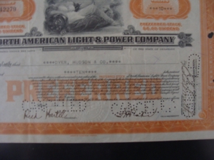 U.S.-Aktie von 1936! - "North American Light&Power", dekorativ Bild 2