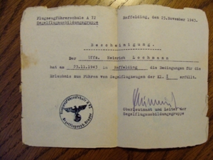 Div. Dokumente aus dem WK II zu Uffz. Hch. Lochmann Bild 11