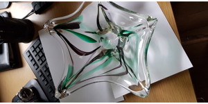 Glas Schale Designer Max Verboeket Maastricht signiert Bild 5