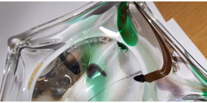 Glas Schale Designer Max Verboeket Maastricht signiert Bild 7