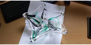 Glas Schale Designer Max Verboeket Maastricht signiert Bild 4