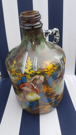 5 wunderschöne handbemalte Vasen, Dekorationen, Glas Bild 1