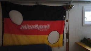 Fussballtorwand, 2 Löcher, Stoffwand, Deutschland Flagge Bild 2