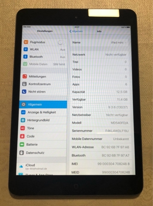 Apple iPad Mini Wi-Fi+Cellular Black - wie neu Bild 4