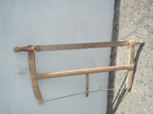 7 alte Holzsägen Zimmermann Sägen. Bild 2