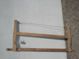 7 alte Holzsägen Zimmermann Sägen. Bild 3