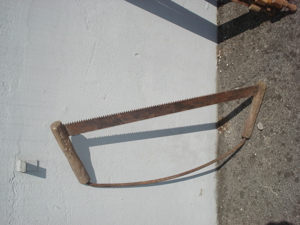 7 alte Holzsägen Zimmermann Sägen. Bild 7