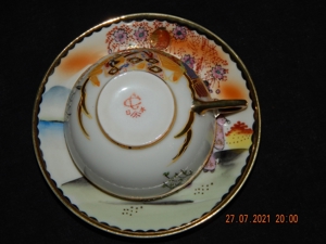 Japanische Teetasse Unterteller Porzellan Untertassen ohne Geisha Gesicht Bild 2