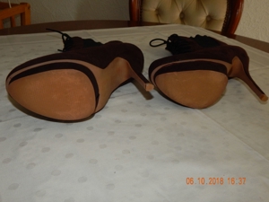 Stiefellette Damenschuh Damenstiefel Pumps High Heels in Wildleder von Habbibi Größe 38 Bild 3