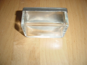 Eine Glas Schatulle mit Metalldeckel gewölbt Maße74mmX40mmX50mm vom Jahr ca.1920 Bild 5