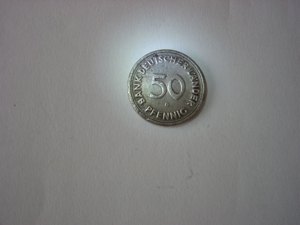 AUS KONVOLUT HER RAUS 50 Pfennig 1949 G Bank Deutsche Länder "G" Bild 1