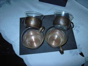 Teegläser mit Kupferhaltung Bild 2