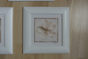 Bilder 4-er Set Holzrahmen weiß matt lackiert 25x25 cm Blumen- bzw. Blütenmotive Bild 10