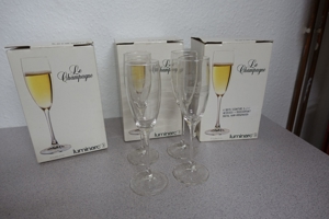 Champagner Gläser Sekt 4-er Set mit Moussierpunkt PIPER-HEIDSIECK Party Fest neu im Originalkarton Bild 2
