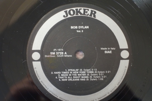 LP Vinyl BOB DYLAN Volume 2 Made in Italy 1974 Erstpressung Bild 3