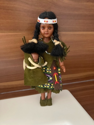 Indianer Puppe mit Baby Doll Sammelpuppe Squaw Puppe aus USA Bild 3
