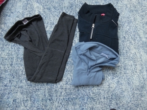 Jungen Kleidung Größe 140, lange Skiunterhose, 2 Pullis