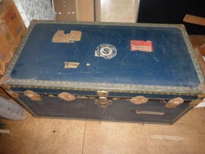 Set Überseekiste und Koffer ca. 1950 Bild 7