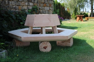 Baumbank. Gartenbank. Holzbank. Bild 4