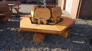 Baumbank. Gartenbank. Holzbank. Bild 5