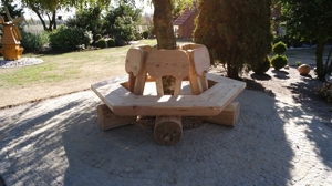 Baumbank. Gartenbank. Holzbank. Bild 6