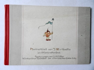 Goethe, Johann Wolfgang von. Hochzeitlied. Ein Marionettenspiel. Zeichnungen von U. Elsäßer. Bild 1
