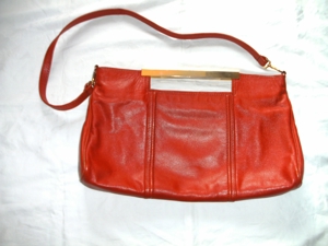 Rote Damen Schultertasche Handtasche Bild 1