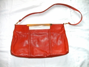 Rote Damen Schultertasche Handtasche Bild 2