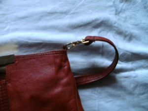 Rote Damen Schultertasche Handtasche Bild 4