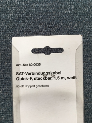 SAT Kabel 2* Quick F-Stecker doppelt geschirmt Koaxialkabel Bild 4
