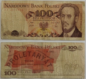 Alte Banknoten - Geldscheine - Kroatien Jugoslawien - Polen Bild 6