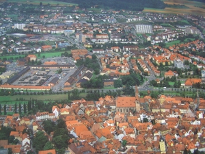Luftbild-Aufnahme der Stadt Ansbach von 1987 als Poster 60 x 80 cm Bild 3