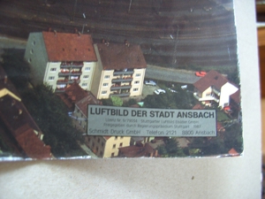 Luftbild-Aufnahme der Stadt Ansbach von 1987 als Poster 60 x 80 cm Bild 2