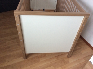 1 Baby/-Juniorbett mit Lattenrost, Matratze und Umbauteilen Modell LEO von Paidi Bild 7