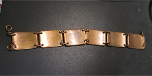 Gliederarmband Kupfer emailliert 60-70er Jahre Original Bild 3