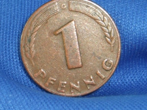 1 Pfennig 1948 G / Bank Deutscher Länder / Verprägung Bild 3
