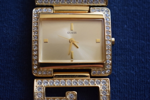 ORIGINAL GUESS DAMEN UHR Gold Swarovski Steine W14522L1 Original-Verpackung