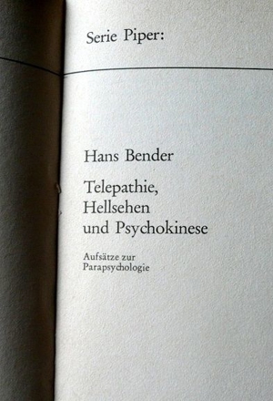 Telepathie, Hellsehen und Psychokinese - von Hans Bender Bild 4