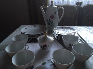 KAFFEESERVICE 20 TEILIG 50 / 60 ER JAHRE ROSENDEKOR Bild 12