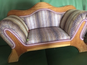 PUPPEN SOFA FÜR VITRINE *BIEDERMEIER STIL*