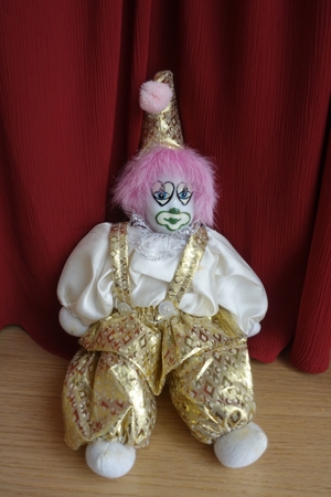 Clown Harlekin Deko Puppe Sammelclown Bild 2