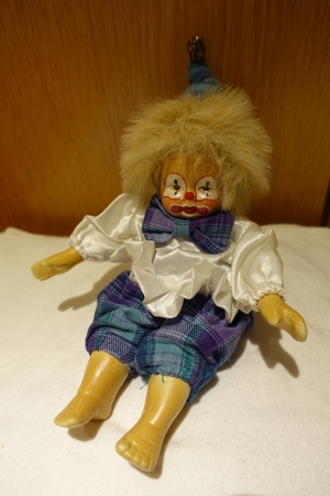 Clown Puppe Harlekin Sammelclown Dekoclown neu und unbenutzt Bild 3